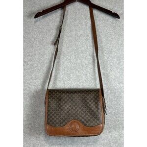 E Collection Brown Faux Leather Adjustable Strap Crossbody Handbag Medium Purse